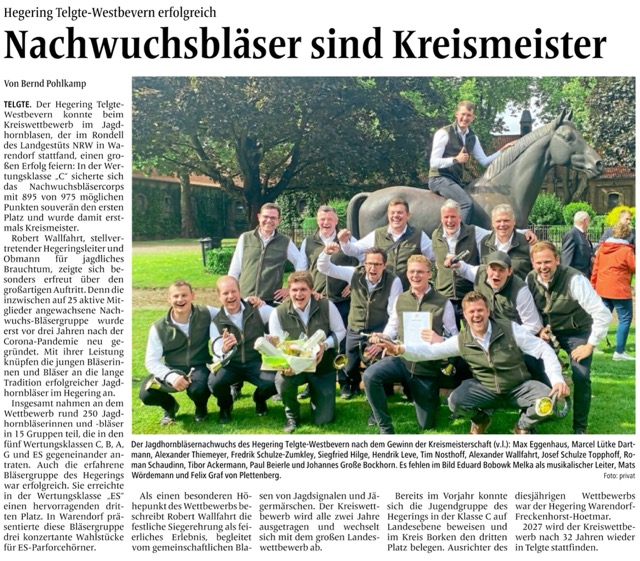 Nachwuchsbläser sind Kreismeister