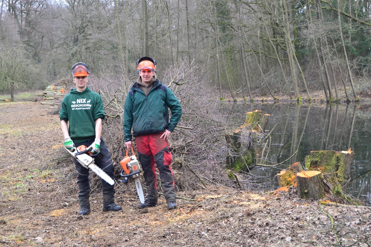 Biotopspflege im Eigenjagd Revier Farwick in Telgte